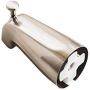 SENTO Slip On Nickel Universal Bathroom Tub Spout with Diverter, Durable Heavy Duty Metal Bathtub Faucet with Shower Diverter - 4 Inches 1/2'' Copper Pipe, Satin Nickel