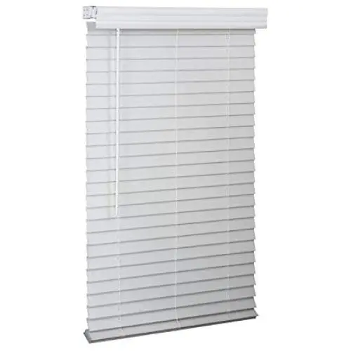 Lotus & Windoware 2'' Faux Wood Blind, 34.5'' W x 72'' H, White Wood Grain Textured Finish Lotus & Windoware 2'' Faux Wood Blind, 34.5'' W x 72'' H, White Wood Grain Textured Finish