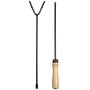 Sunnydaze Steel Fire Pit Poker Stick with Wood Handle - Outdoor Heavy Duty Metal Camping Fireplace Tool - Rustic Outside Campfire Accessory - 32 Inch Long