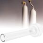 HEEPDD Candle Molds, Transparent Plastic Church Tip Candle Making Mold with Metal Cover for DIY Homemade Candles(2.5x15cm)