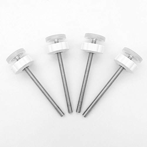 Baby Gate Parts Replacement 8MM Threaded Spindle Rod - Hardware Kit for Pet & Dog Safety Pressure Mounted Gates - Extra Long Wall Mounting Accessories Screws Adapter Bolts(4 Pack)