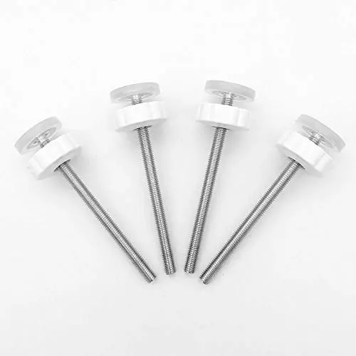 Baby Gate Parts Replacement 8MM Threaded Spindle Rod - Hardware Kit for Pet & Dog Safety Pressure Mounted Gates - Extra Long Wall Mounting Accessories Screws Adapter Bolts(4 Pack)