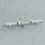 Aoile Metal Rear Bumper with Tow Hook for TRAXXAS TRX6 G63 6X6 RC Car Parts Accessories Silver