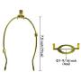 TooToo Star Lamp Shade Harp Holder and Light Base UNO Fitter Adapter Converter Finial Set, Detachable Parts (Brass, E27 Adapter, 8 inch)