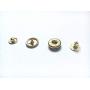 Metal Snap Fasteners Leather Snaps Button Press Studs Fastener Snap Pack of 10 Sets for DIY Leather Craft Repairing Decoration (15mm, Gold)