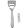 Pssopp Metal Leather Skiver with 3PCS Skiver Replacement Part for Leather Craft DIY, Leather Making, Leather Thinning(Silver)