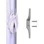 Flagpole Repair Parts Kit - 50 Feet Flag Halyard Rope + 3'' Flag Pole Topper Gold Ball + 4'' Cleat Hook + 4 PCS Flag Clip Hooks + Flagpole Truck Caps for 2'' Top