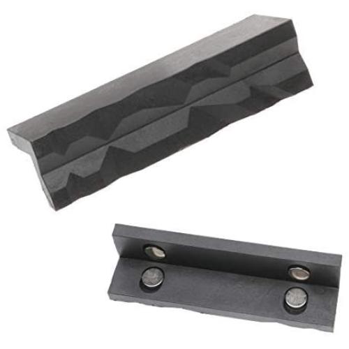 DEF 4'' Vise Jaws Pads with magnetic, Soft Vice Jaws Cover, Multi-Purpose Protector for Any Metal Bench Vice, Set of 2, inch, Black