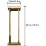 VINCIGANT Gold Wedding Flower Stand Vase Column,Metal Flower Arrangement for Wedding Party Dinner Centerpiece,Event Restaurant Hotel Decoration,Pack of 2