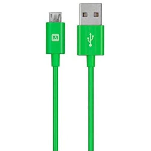 Monoprice Select Series USB A to Micro B Charge & Sync Cable, 6ft Green