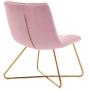 Duhome Velvet Accent Chair Retro Leisure Lounge Chair Mid Century Modern Chair Vanity Chair for Living Room Bedroom with Gold Metal Legs Salmon Pink 1 PCS
