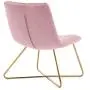 Duhome Velvet Accent Chair Retro Leisure Lounge Chair Mid Century Modern Chair Vanity Chair for Living Room Bedroom with Gold Metal Legs Salmon Pink 1 PCS