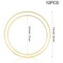 Fasdu 12PCS Wooden Bamboo Dreamcatcher Rings Hoops Round for Dream Catcher Home Craft DIY,Wedding Decoration（6pcs 6-inch and 6pcs 8-inch）