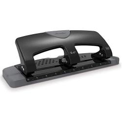 Swingline 3 Hole Punch, Desktop Hole Puncher 3 Ring, SmartTouch Metal Paper Punch, Home Office Supplies, Portable Desk Accessories, 20 Sheet Punch Capacity, Low Force, Black/Gray (74133) - (New)