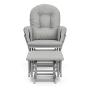 StorkCraft Hoop Glider and Ottoman Cushions, Pebble Gray w/Light Gray