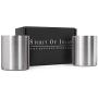 Whiskey Glass Set of 2 Stainless Steel Scotch Glasses, 10oz, Unique Gift for Men. Unbreakable, No Metal Taste, Thermally Insulated