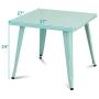 Costzon Kids Steel Table for Indoor/Outdoor Use, Preschool, Bedroom, Playroom, Activity Table for Toddlers Children Boys & Girls(Mint Green, Table)