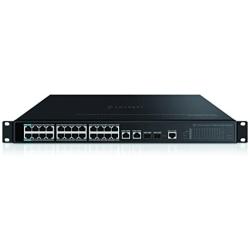 Amcrest Gigabit Uplink 26-Port POE+ Ethernet Switch with Metal Housing, 24-Ports POE+ (Plus) 802.3at 360w SFP Optical, Managed (AGPS26E24P-AT-240M)