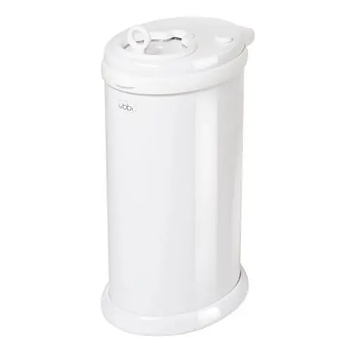 Ubbi Steel Odor Locking, No Special Bag Required Money Saving, Awards-Winning, Modern Design, Registry Must-Have Diaper Pail, White