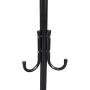 Mind Reader COATRACK11 Standing Metal Coat Rack Hat Hanger 11 Hook for Jacket, Purse, Scarf Rack, Umbrella Tree Stand, Black