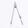 freneci Pro Students Metal Compass Drawing Measuring Portable Dividers Tool - Silver, Compasses with 5 Parts