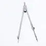 freneci Pro Students Metal Compass Drawing Measuring Portable Dividers Tool - Silver, Compasses with 5 Parts