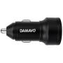 DAMAVO 4.8A Metal USB Car Charger Adapter Fast Charge Voltage Display Mini Dual Port Cigarette Lighter USB Car Socket Power Outlet for iPhone XR/Xs/Max/X/Plus, iPad Pro/Mini, Galaxy (2 Pack)