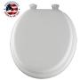 Mayfair 13EC 000 Soft Easily Removes Toilet Seat, 1 Pack Round, White