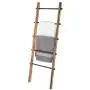 MyGift 5-ft Urban Rustic Wall-Leaning Burnt Wood & Metal Quilt Blanket and Towel Storage Ladder Stand MyGift 5-ft Urban Rustic Wall-Leaning Burnt Wood & Metal Quilt Blanket and Towel Storage Ladder Stand