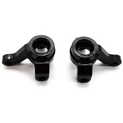 JVSISM for JIMNY XMYKC01CM 1/16 RC Car Upgrade Parts Metal Front Steering Knuckle Cup with Bearing Accessories,Black
