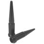 Wheel Accessories Parts 23 Pc Spike Solid Metal Lug Nuts 1/2 Thread 4.40'' Tall Closed End Bulge Acorn Spike Lug Nut with 1 Long Socket Key (Black)