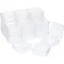 24 Packs Small Clear Plastic Beads Storage Containers Box with Hinged Lid for Storage of Small Items, Crafts, Jewelry, Hardware (2.12 x 2.12 x 0.79 Inches)
