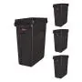 Rubbermaid Commercial Products 1956181 Slim Jim Trash/Garbage Can with Venting Channels, 16 Gallon, Brown (Pack of 4) Rubbermaid Commercial Products 1956181 Slim Jim Trash/Garbage Can with Venting Channels, 16 Gallon, Brown (Pack of 4)