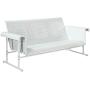 Crosley Furniture CO1028-WH Veranda Retro Outdoor Metal Sofa Glider, Alabaster White