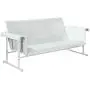 Crosley Furniture CO1028-WH Veranda Retro Outdoor Metal Sofa Glider, Alabaster White Crosley Furniture CO1028-WH Veranda Retro Outdoor Metal Sofa Glider, Alabaster White
