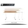 Electric Stand up Desk Frame - FEZIBO Dual Motor and Cable Management Rack Height Adjustable Sit Stand Standing Desk Base Workstation, White (Frame Only)
