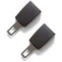 Seat Belt Extender Pros E4 Certified Rigid 3 Inch Seat Belt Extension 2-Pack Black (7/8 Inch Type A Metal Tongue Width) Buckle in and Ride Satisfied