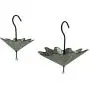 Galvanized Metal Umbrella Hanging Planter Flower Holders 2 Piece Set Galvanized Metal Umbrella Hanging Planter Flower Holders 2 Piece Set