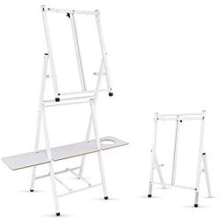 Bob Ross 2-in-1 Studio Easel - As Seen on Netflix Metal Easel Four Legged Tabletop Easel - White