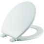 MAYFAIR 843SLOW 000 Lannon Toilet Seat will Slow Close and Never Loosen, ROUND, Durable Enameled Wood, White MAYFAIR 843SLOW 000 Lannon Toilet Seat will Slow Close and Never Loosen, ROUND, Durable Enameled Wood, White