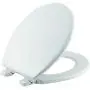 MAYFAIR 843SLOW 000 Lannon Toilet Seat will Slow Close and Never Loosen, ROUND, Durable Enameled Wood, White