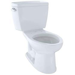 TOTO CST744SL#01 Drake 2-Piece Ada Toilet with Elongated Bowl, Cotton White