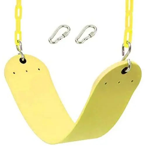 Caromy Heavy Duty Swing Seat Outdoor Kids Swing Playground Swing Set Accessories for Swing Chains and Replacement Snap Hooks (Yellow) Caromy Heavy Duty Swing Seat Outdoor Kids Swing Playground Swing Set Accessories for Swing Chains and Replacement Snap Hooks (Yellow)