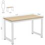 Tribesigns Computer Desk, 47 inch Modern Simple Office Desk Computer Table Study Writing Desk for Home Office, Light Walnut