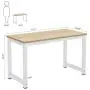 Tribesigns Computer Desk, 47 inch Modern Simple Office Desk Computer Table Study Writing Desk for Home Office, Light Walnut Tribesigns Computer Desk, 47 inch Modern Simple Office Desk Computer Table Study Writing Desk for Home Office, Light Walnut
