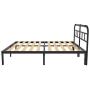 ZIYOO Metal Headboard for Full Bed with Decorative Style Design, Black