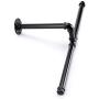 Sumnacon Wall-Mounted Industrial Double Pipe Clothes Bar with Screws, Rustic State Metal Coat Hanger, Garment Holder Rack for Bathroom Cabinet Boutique Clothing Store, Black