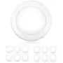 PARMIDA (12 Pack) 5/6” Dimmable LED Disk Light Flush Mount Recessed Retrofit Ceiling Lights, 15W (120W Replacement), 4000K, Energy Star & UL-Listed, Installs into Junction Box Or Recessed Can, 1050lm