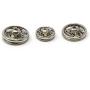 Dritz 81-65 Sew-On Snaps, Size 1/0, 2/0 & 4/0, Nickel-Plated Brass, 36 Count