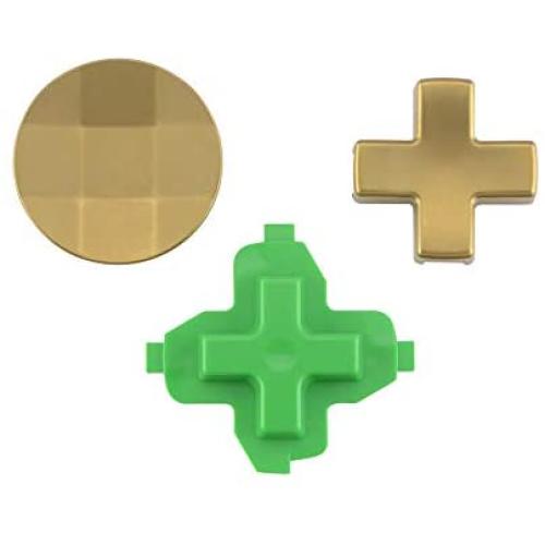 eXtremeRate 3 in 1 Magnetic Metal Gold Stainless Steel D-Pads, Replacement Parts Directional Pad Kits for Xbox One/Xbox One S/Xbox One Elite/Xbox One Elite Series 2 Controller